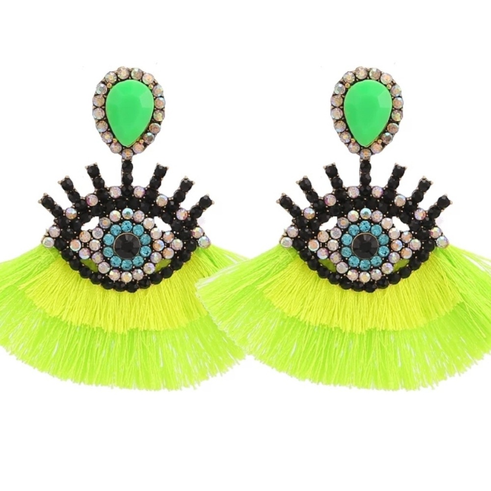 Statement Tassel Fringe Earring Set